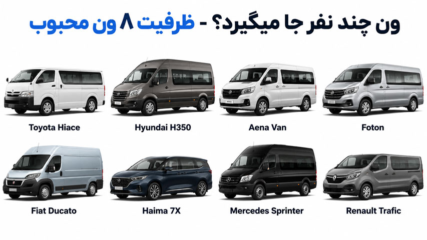 ظرفیت خودرو ون